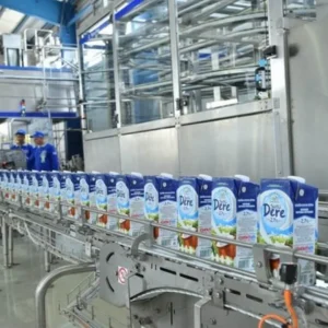 Dere milk manufacturing conveyer