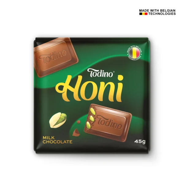 HONI milk chocolate with pistachios 60gr