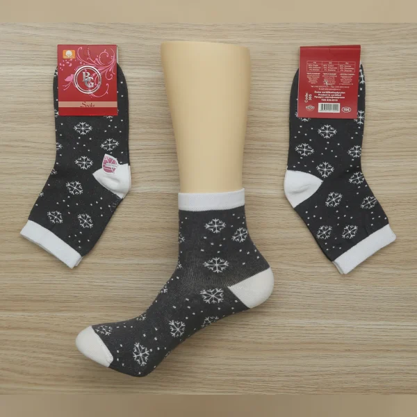 Schneeflocken Weihnachtssocken für Frauen