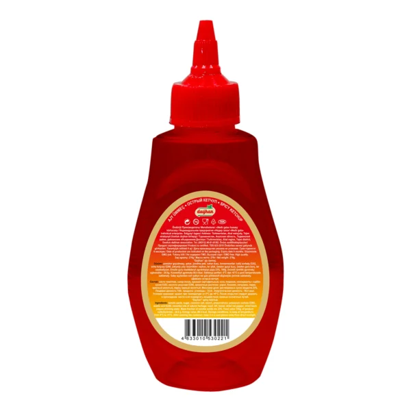 Spicy tomato ketchup back side 270 gr