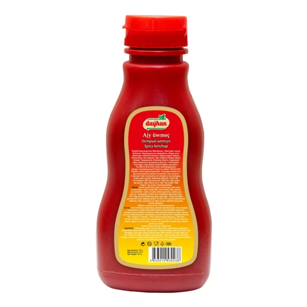 Spicy tomato ketchup back side 350 gr