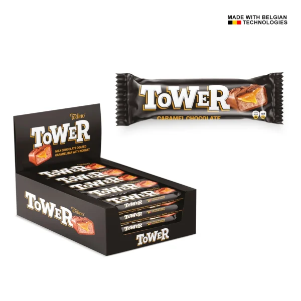 TOWER bar with caramel and chocolate nougat 45gr