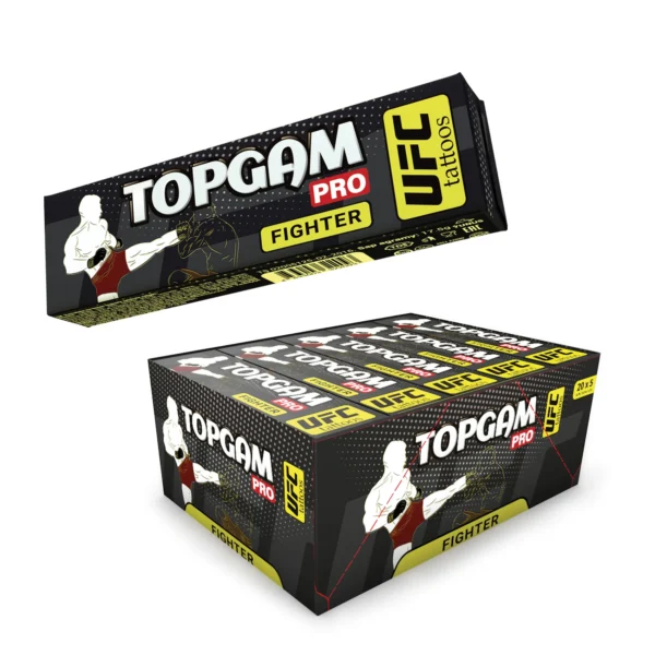Topgam Fighter chewing gums with sugar mix fruit flavored 175gr