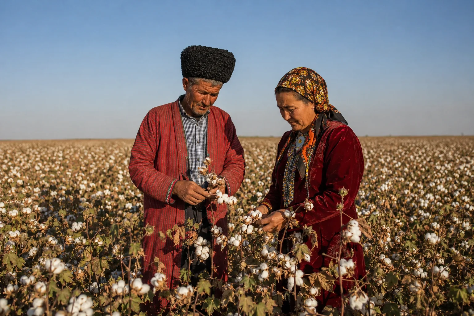 Turkmenistan cotton exports harvest field Lebap region