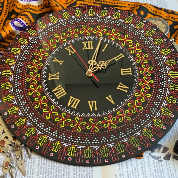 Wall Clock with traditional turkmen patterns 2