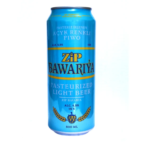 Zip Bavaria light beer in cans